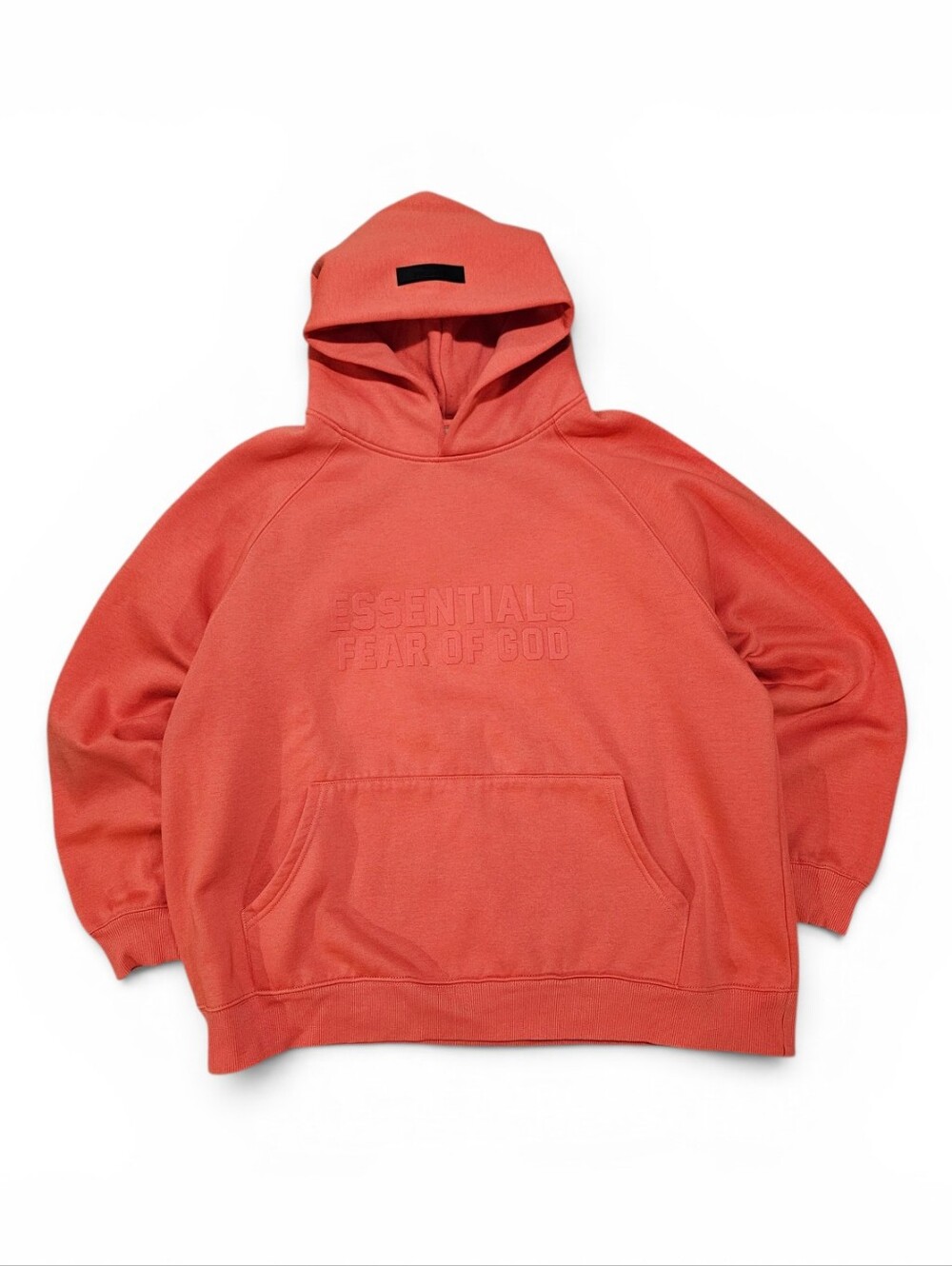 Essentials Fear Of God Peach Orange Pullover Hoodie